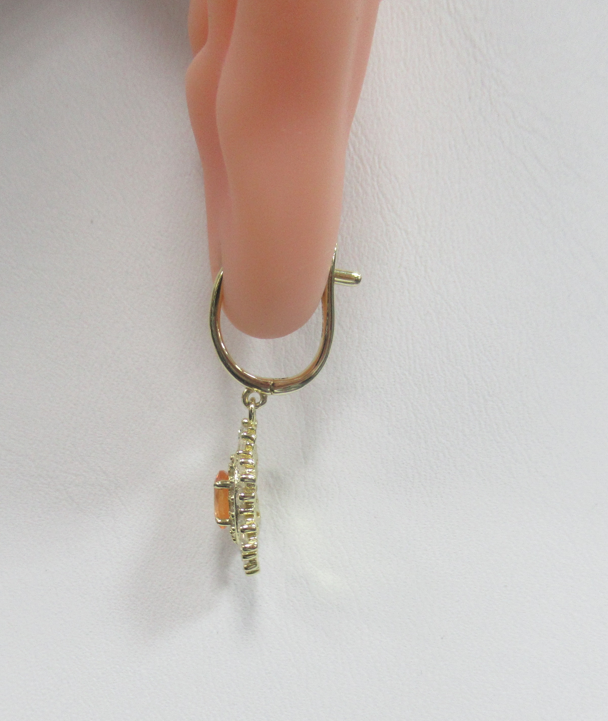 Серебряные серьги с вульфенитами